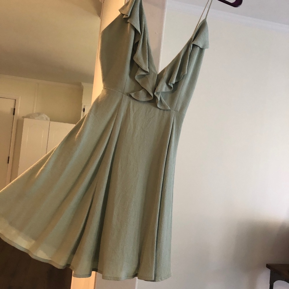 Privacy Please Mint Ruffle Mini Dress - Picture 6 of 6